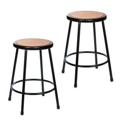 Tabouret de qualité commerciale 24 po Flynn, noir