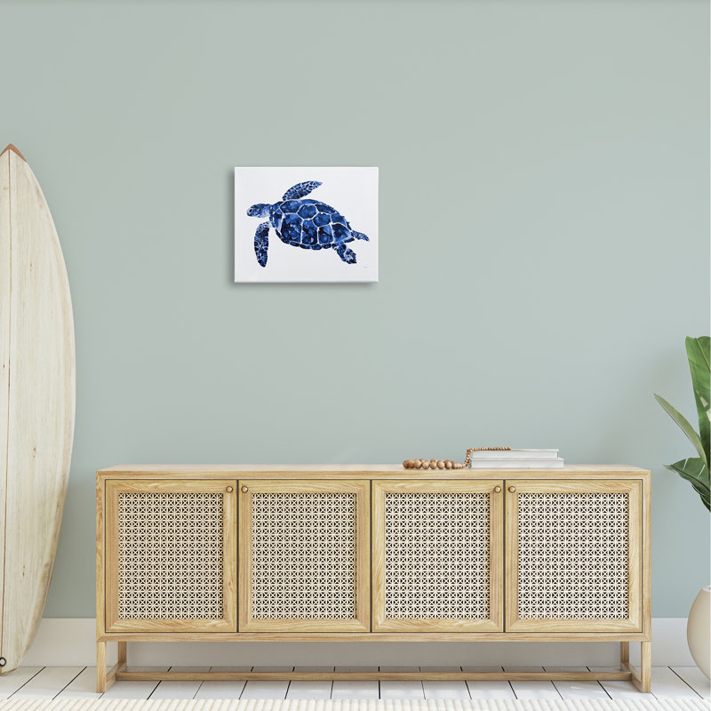 «Blue Speckled Sea Turtle», reproduction d'art sur toile par Patti Mann, H 16 po x l 20 po x P 1,5 po