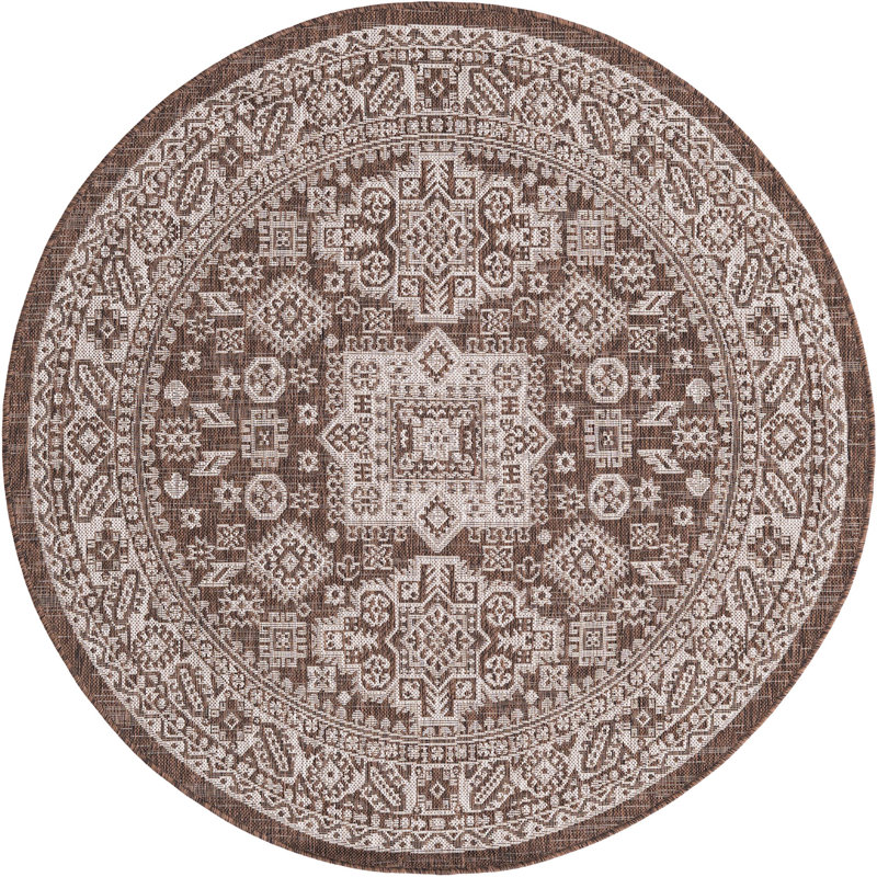 Tapis d'extérieur Chand, Rond 5 pi 3 po