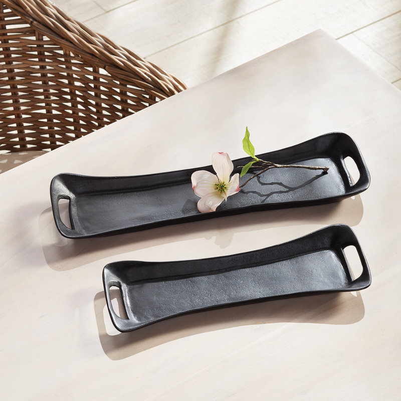Aluminum Decorative Tray, Black