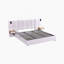 Lit plateforme tapissier hydraulique avec 2 tablettes de rangement, 2 lampes de lecture et port USB-1366502693