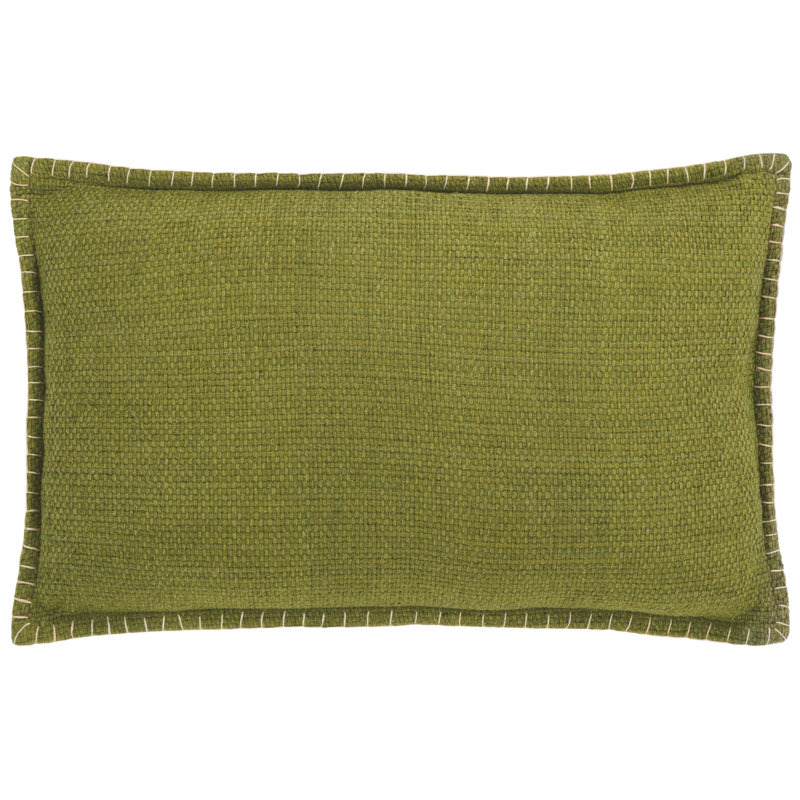 Coussin Rhea, Olive / naturel