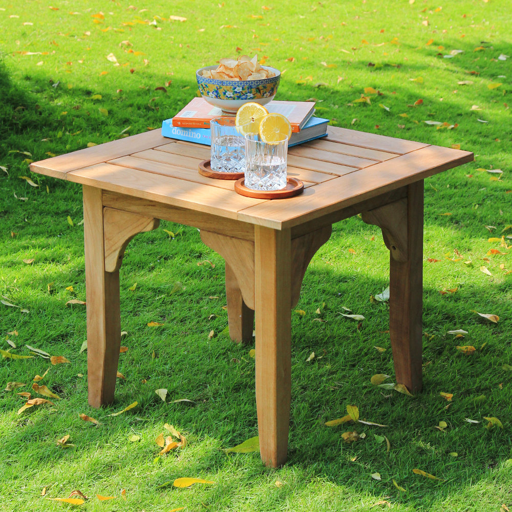 Summerton 22 " Teak Patio Side Table, Natural
