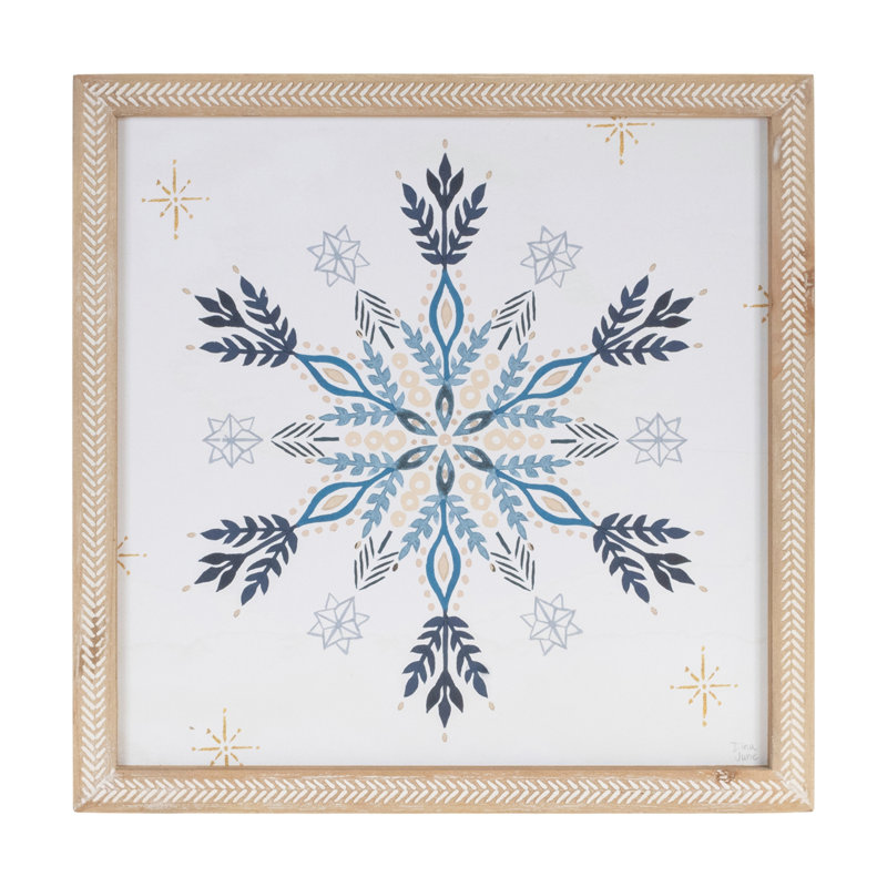 Flocon de neige encadré (ensemble de 2)