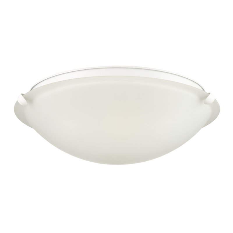 Krisley 2 - Light 3.94" Tall White Glass Flush Mount, 5.05" H x 16" W