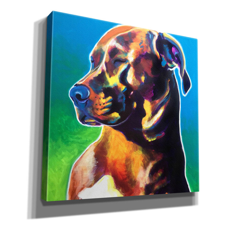 «Pit Bull - Twyla» par Dawg Painter, H 26 po x l 26 po x P 1,5 po