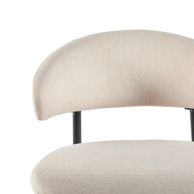 Chaise rembourrée Jerwin, Ivoire