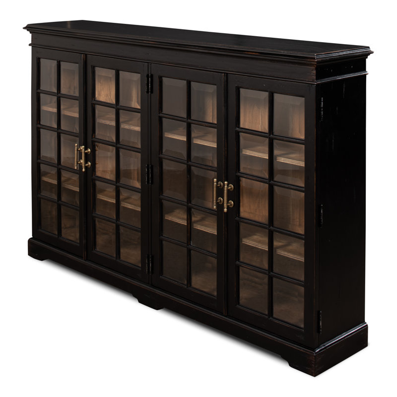 Morgan Solid Wood Bookcase, Ebony/Light Brown