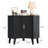 Sliding 2 - Door Corner Accent Cabinet-462668608