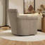 Fauteuil d'appoint pivotant en cuir Belmont-346162062