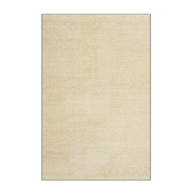Tapis de zone crème/brun contemporain