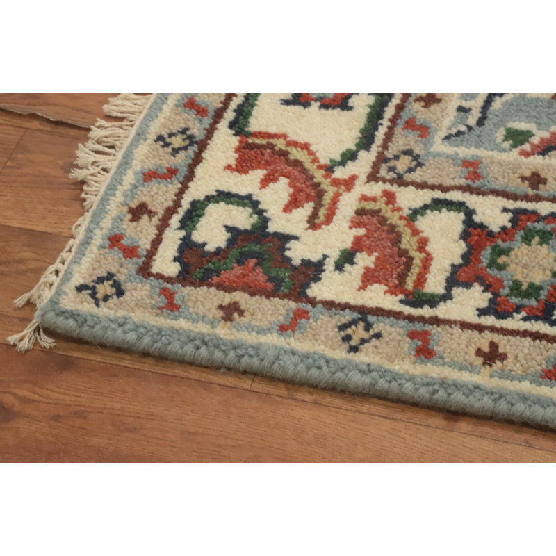Tapis bleu Oushak fait à la main 3 x 5 po
