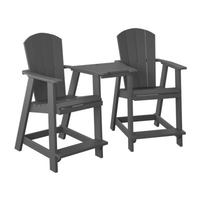  Tete-A-Tete Table Set. Charcoal