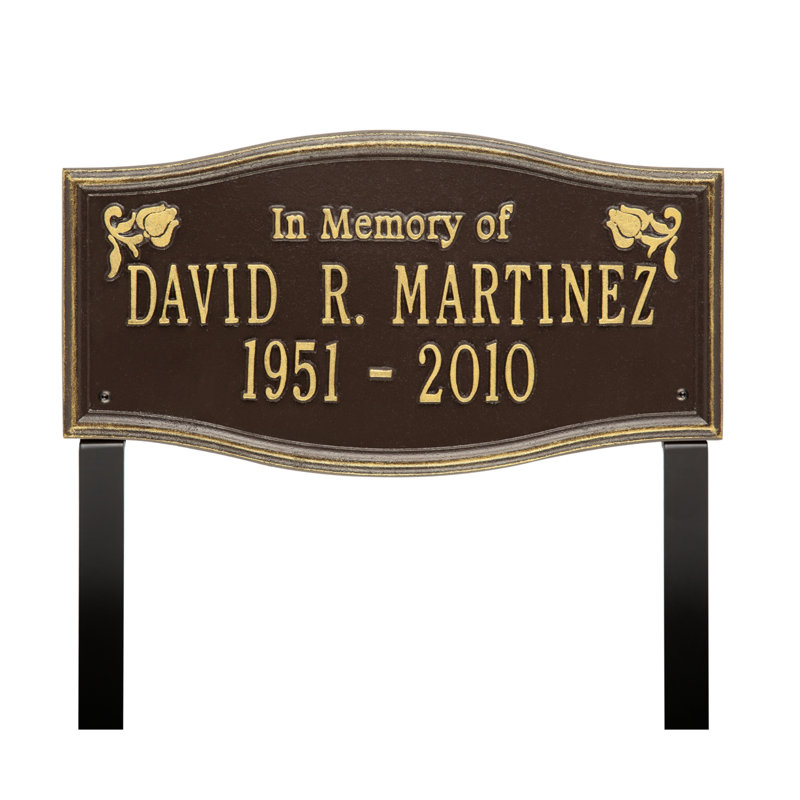 Alexandria in Memory of Memorial Plaque/Stone, Bronze/Gold, Yes