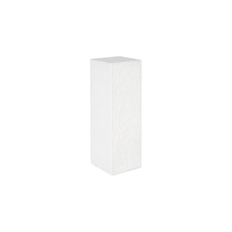 String Theory Pedestal, White Stone, 44" H x 14" L x 14" D