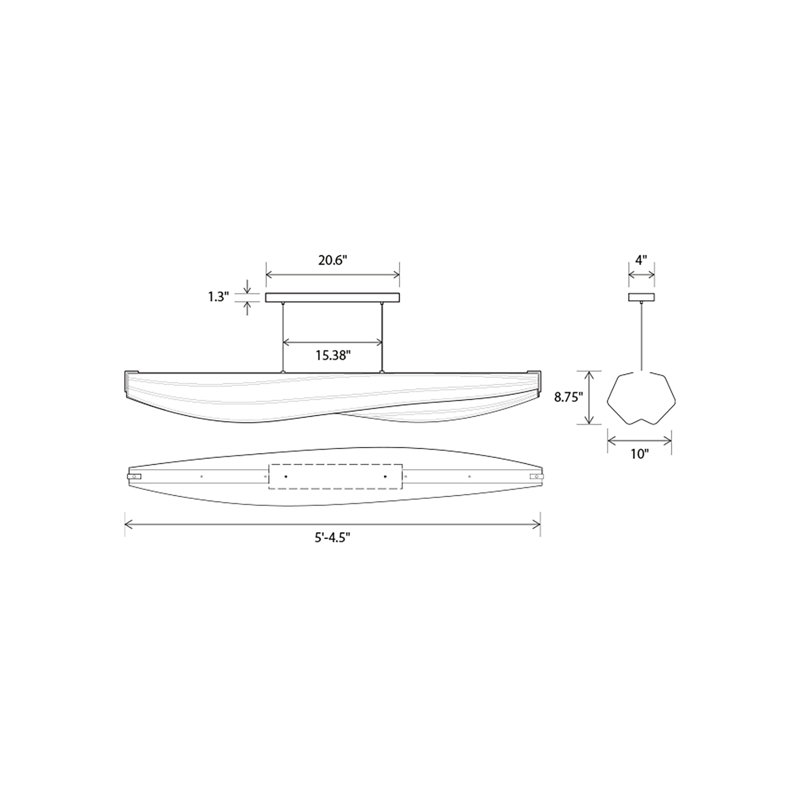 Lenis 1 - Light Pendant, 120V, 3500K, Walnut