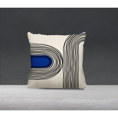 Cassie Abstract Outdoor Reversible Throw Pillow