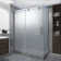 Langham XL 60" W x 80" H Frameless Rectangle Sliding Shower Enclosure with Fixed Panel