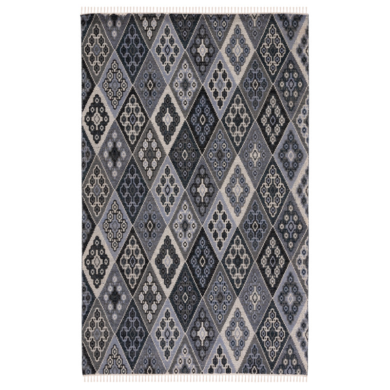 Tapis en laine tissé à plat Alsa, Rectangle 4 pi x 6 pi