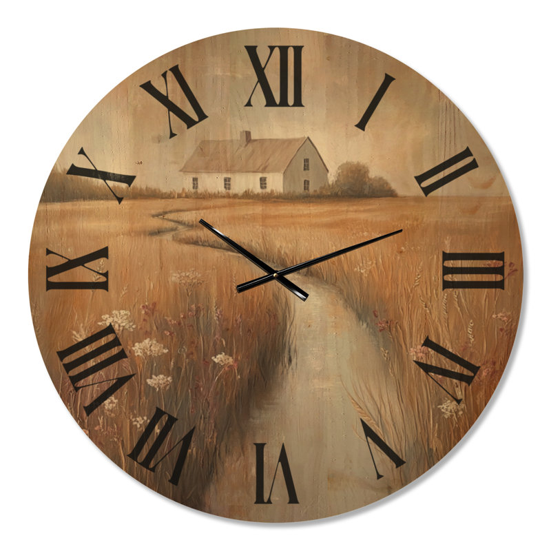 Très grande horloge murale en bois, Oversized
