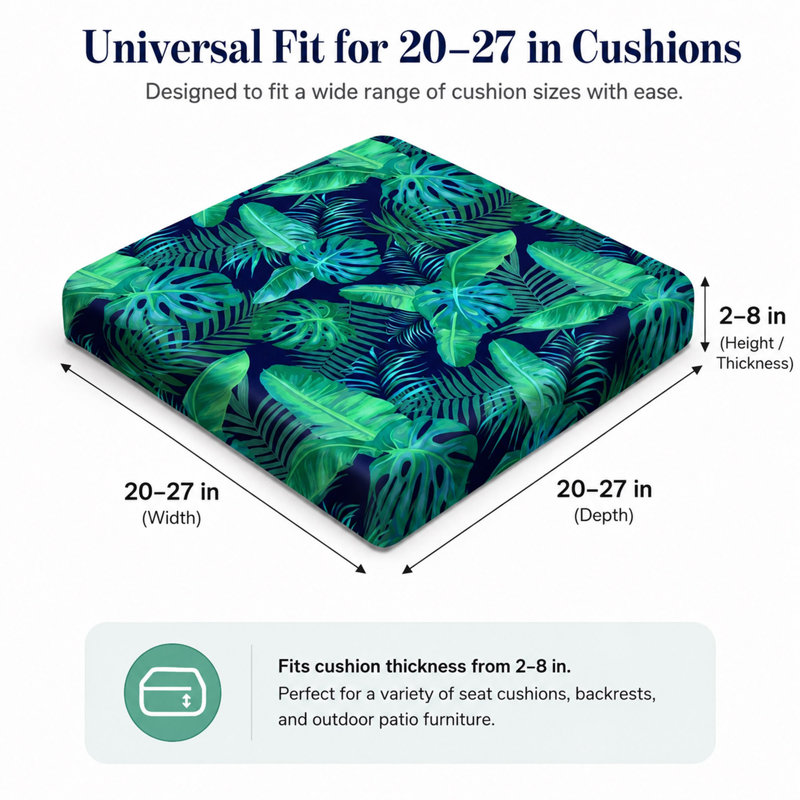 Ensemble de 8 housses de coussin d'extérieur extensibles