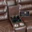 Causeuse inclinable double moderne à motif de losanges avec console centrale et ports USB-1734409542