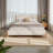 Boucle Thick Headboard Platform Bed-1327475784