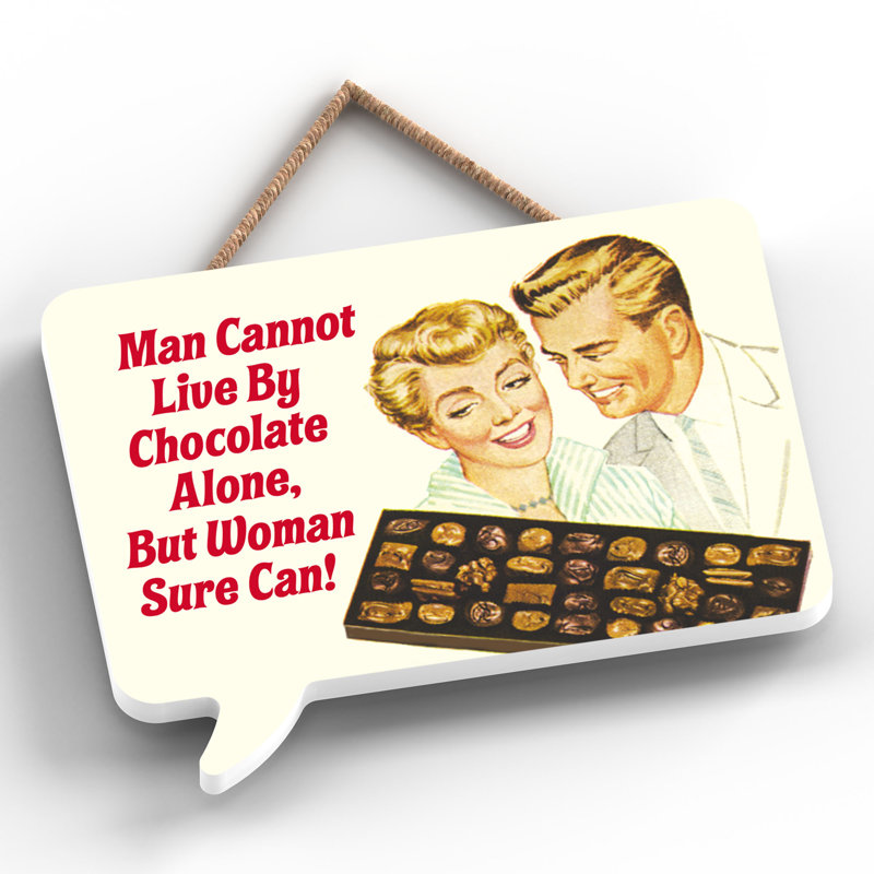 Pinup Man Cannot Live 1 Piece Wall Art on MDF
