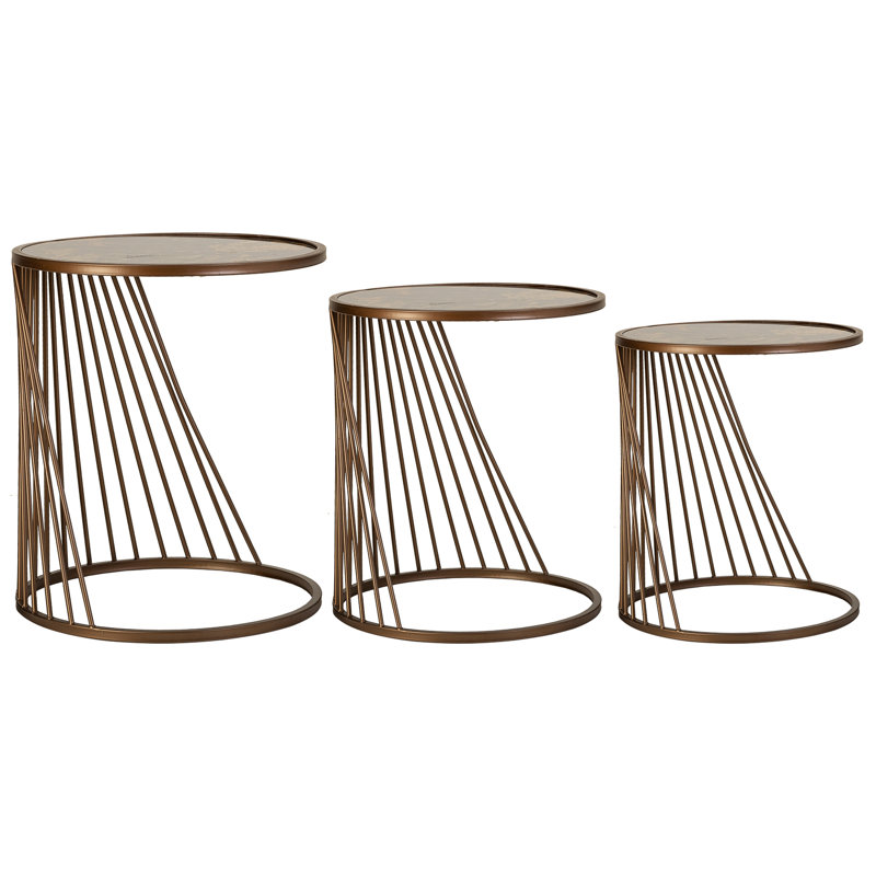 Ayrshire Glass Top Frame Nesting Tables