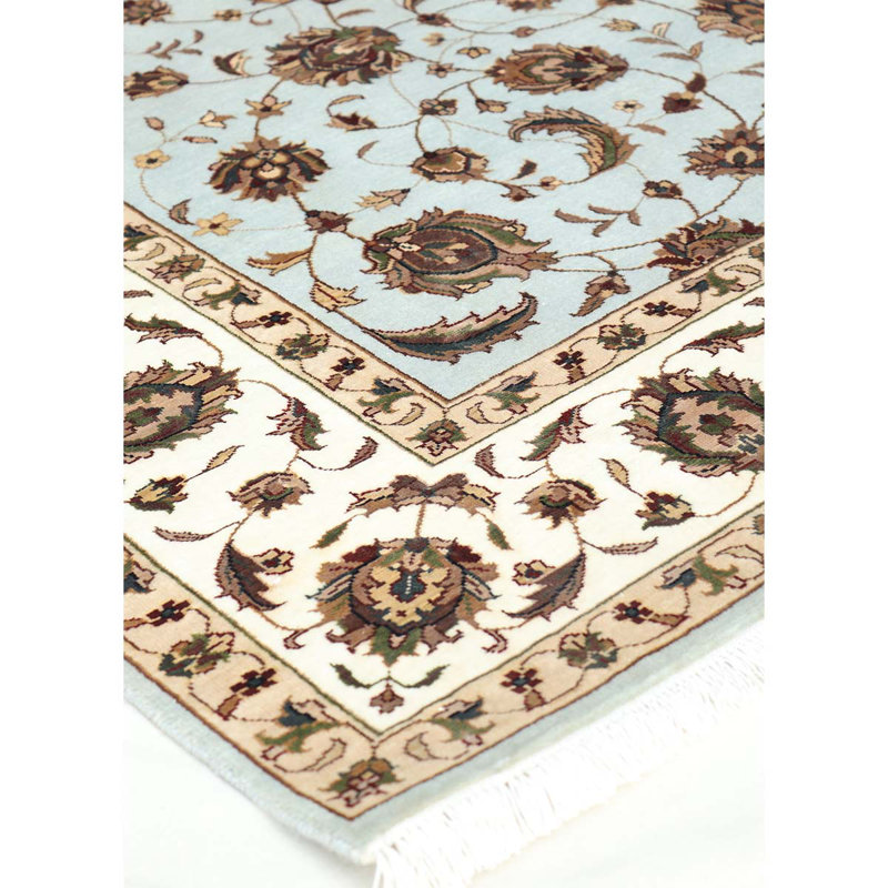 Oriental Area Rug in Light Blue/Ivory, Rectangle 3' x 5'