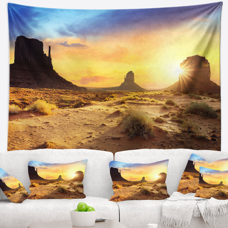 Photographie monument valley paysage tapisserie, H 32 po x l 39 po