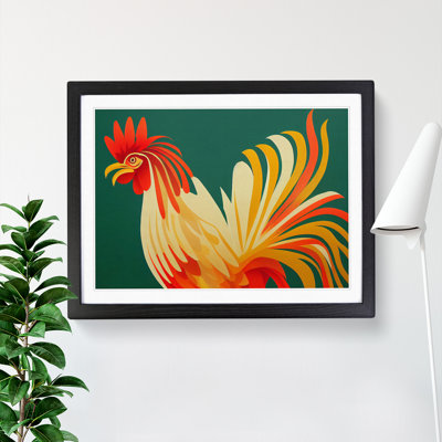 Incredible Rooster Abstract - Single Picture Frame Print