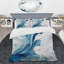 Ensemble de housse de couette en microfibre / polyester bleu et gris Elixir V-1047120985