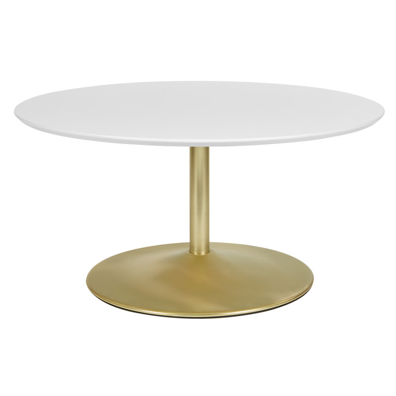 Mielke Single Coffee Table, Gold