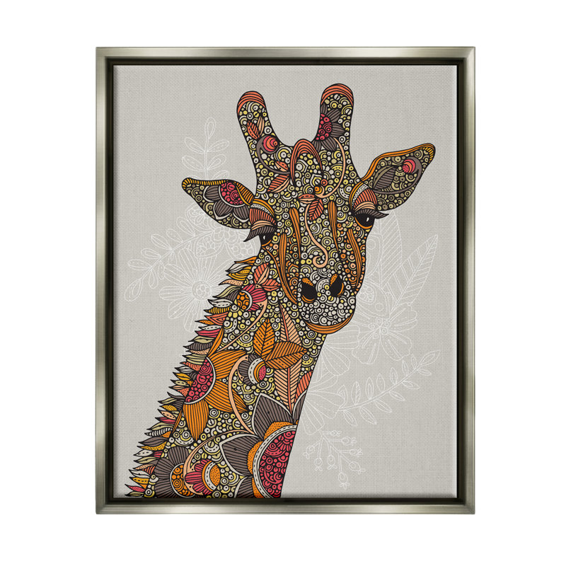 «Pleasant Giraffe Animal Intricate» par Valentina Harper - impression, H 31 po x l 25 po x P 1,5 po