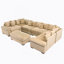 Canapé modulaire surdimensionné surdimensionné avec méridienne convertible, tissu velours côtelé doux et conception ergonomique pour une vie confortable-770847419