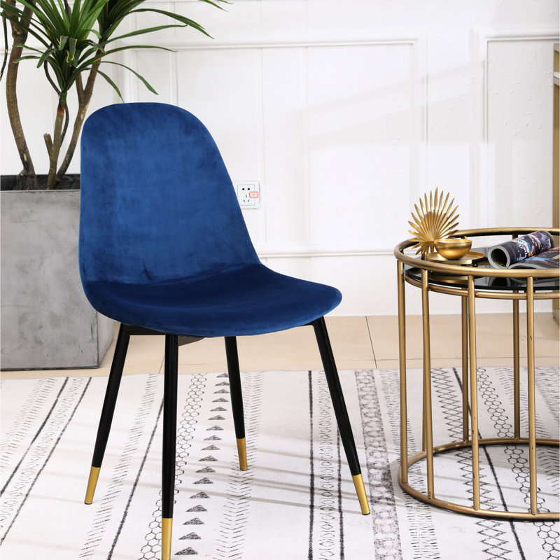 Table à manger ronde 5 - bleu, table en bois avec 4 chaises