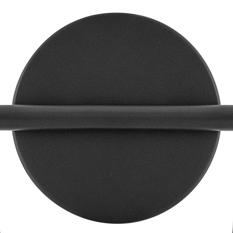2 Light Transparent Vanity Light, Black