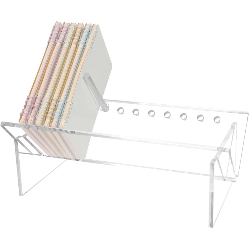 Acrylic Desktop Bookshelf Mini Bookcase Tiny Tabletop Display Rack For Magazines Cds Manga Books, Storage Organizer Book Holder For Office Home