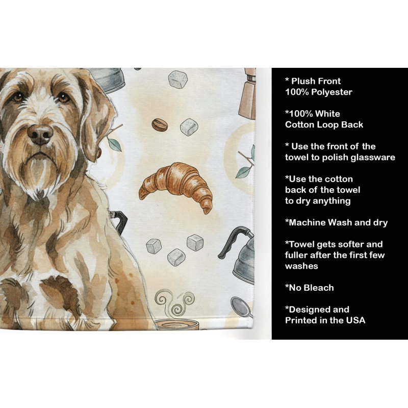 Spinone Italiano Coffee Bar Kitchen Towel, Spinone Italiano