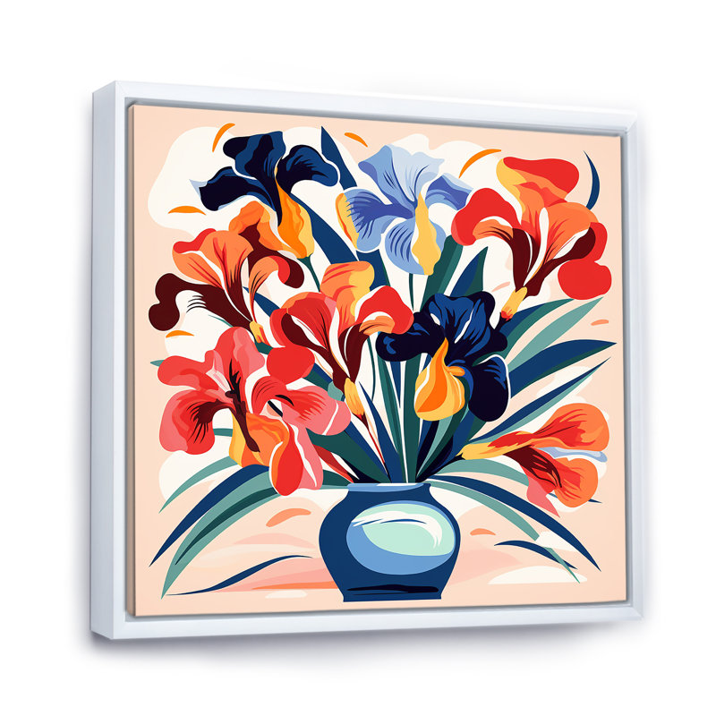 Art mural Henri Matisse, Cadre flottant blanc, H 36 po x l 36 po x P 1,5 po