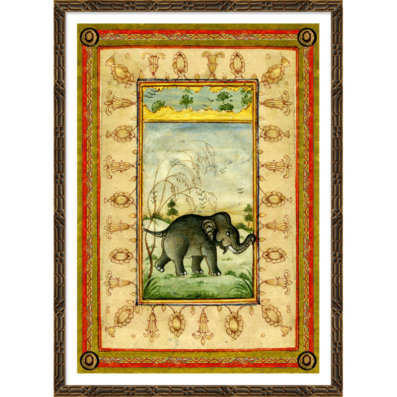 Elephant At Play In Landscape Giclee Print