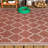 Hague Moroccan Trellis Textured Weave Red/Beige Indoor/Outdoor Rug-843949012