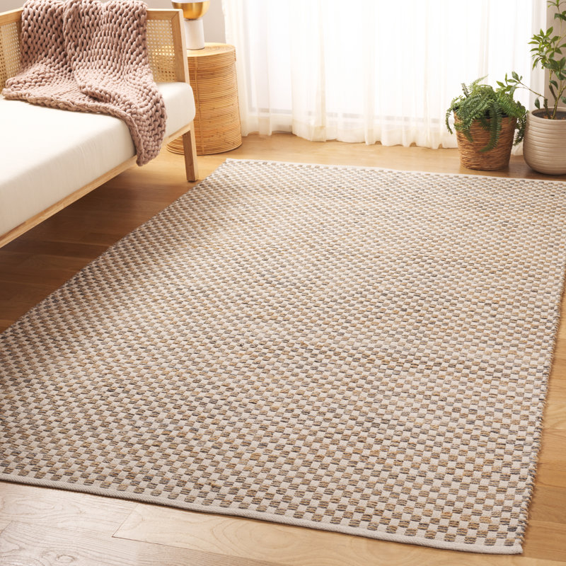 Organica 450 Flatweave Cotton; Jute Geometric Rug, 5'-0" X 8'-0" Rectangle