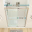 Porte de douche coulissante demi-cadre l 48 po x H 76 po, porte de douche en verre trempé transparent de 8 mm à ajustement réglable-125353892-125354008