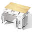Kitchen Island With 2 Drawers And 2 Doors White-1914116748