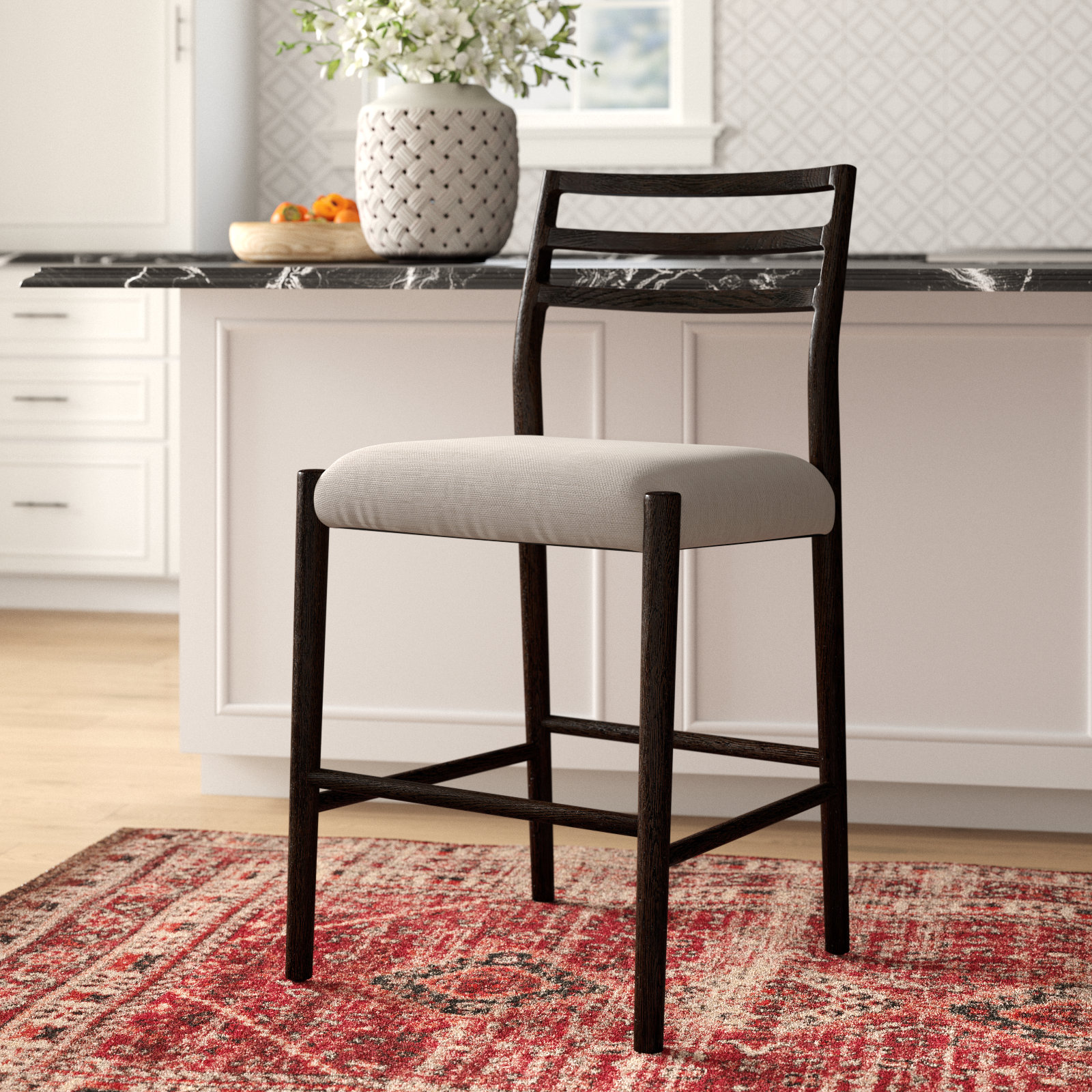 Lindyn Bar and Counter Stool, Counter Stool (26.25" Seat Height), Light Carbon, Essence Natural