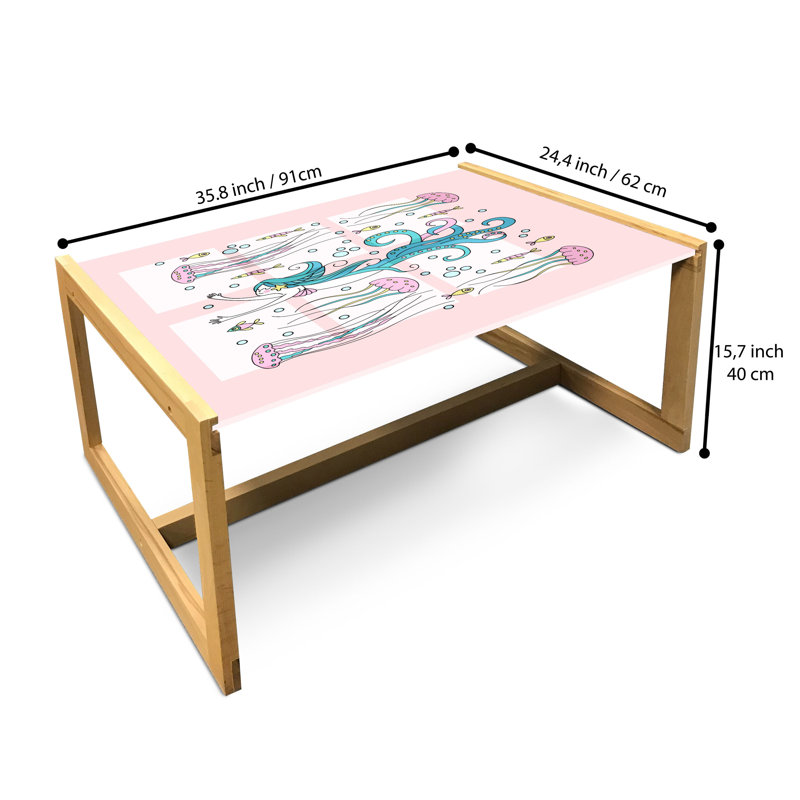 Table basse East Urban Home Sea Monster, H 15,75 po x L 35,83 po x l 24,4 po