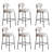 Yosniel Modern Counter Height Bar Stools Set of 6, 28 Inch Upholstered Barstools with Curved Open Back & Round Seat, Plush Bouclé Fabric Bar Chairs for Kitchen Island, Dining Counter & Home Bar, Comfortable & Stylish-1559330898