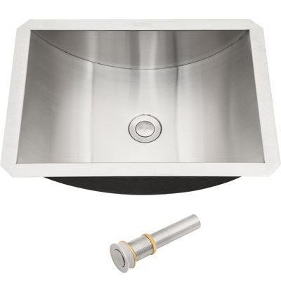 18"x13" Brushed Nickel Stainless Steel Undermount Bathroom Sink With Pop Up Drain, Su304 Construction For Robustness, Nano Surface Repels Water Like A , Smooth Basin Effortless Cleaning, 18x13x5 Inch